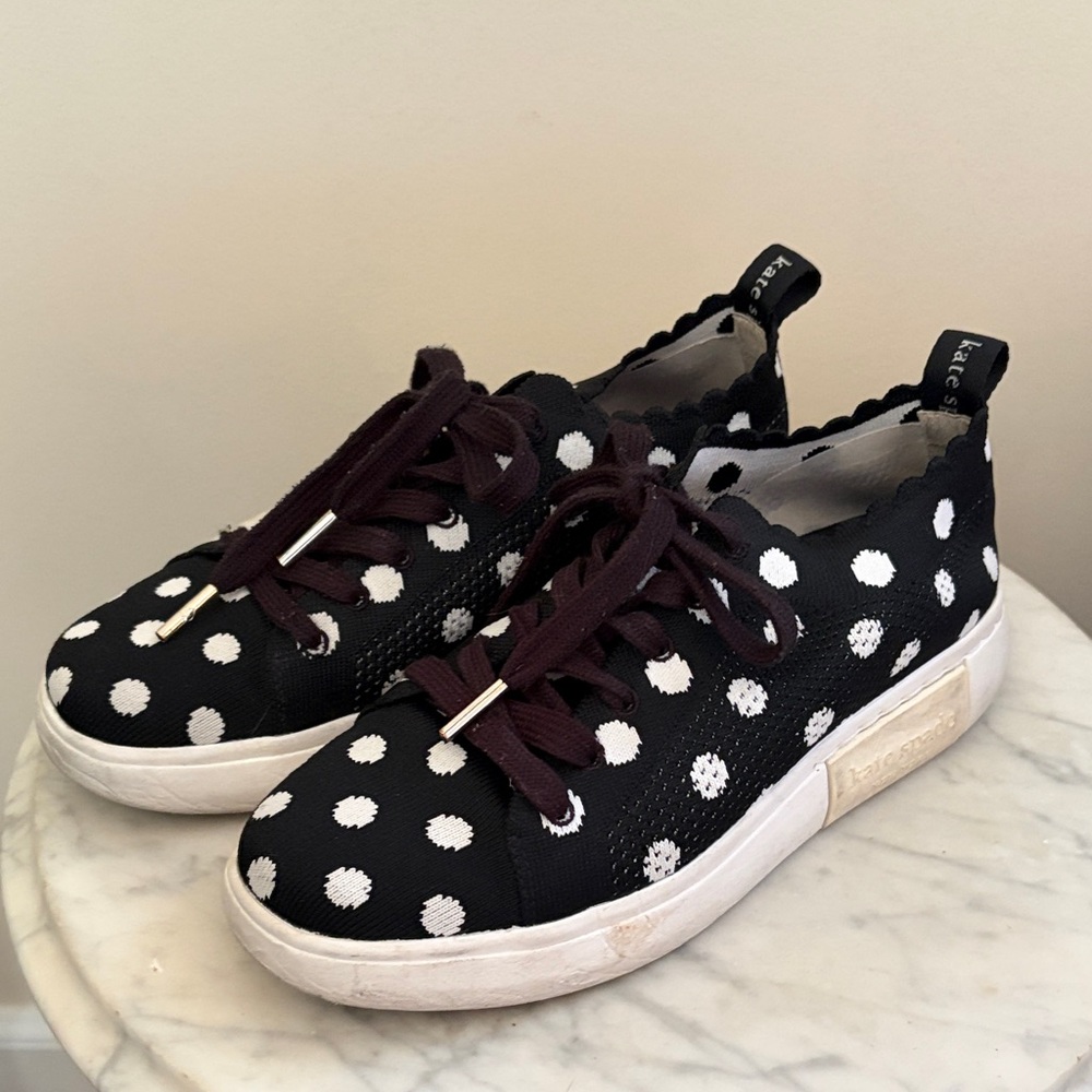Kate Spade Black and White Polka Dot Sneakers
